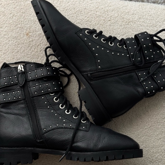 Rebecca Minkoff Women's Jaiden Stud Combat Boots - Picture 8 of 8